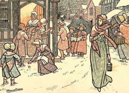 Vintage Christmas Illustration, Public Domain, No Date